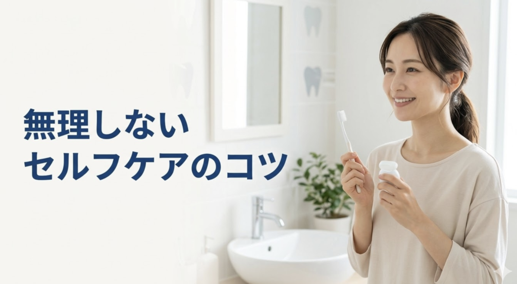 無理なく続けやすい歯みがきとフロスのセルフケアを解説する湘南予防・歯科室のブログ画像