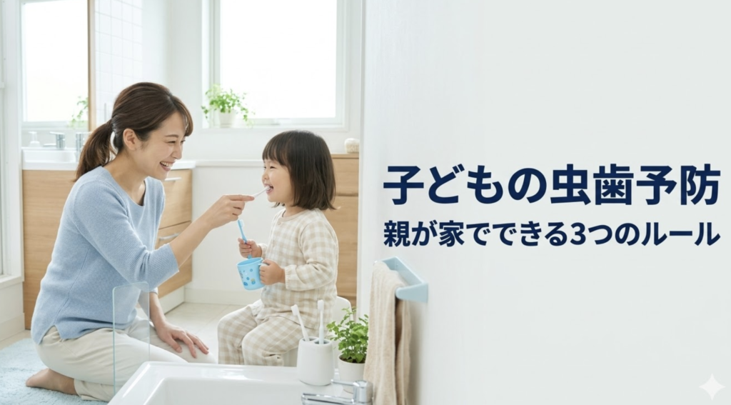 子どもの虫歯予防で親が家でできる3つのルールを解説する湘南予防・歯科室のブログ画像